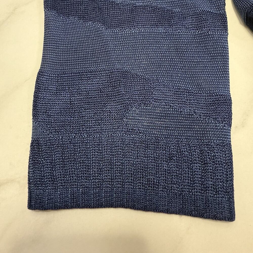 Chico’s Travelers Open Front Cardigan Size 3 XL Navy Zebra Knit Mesh Sweater EUC - Picture 5 of 11